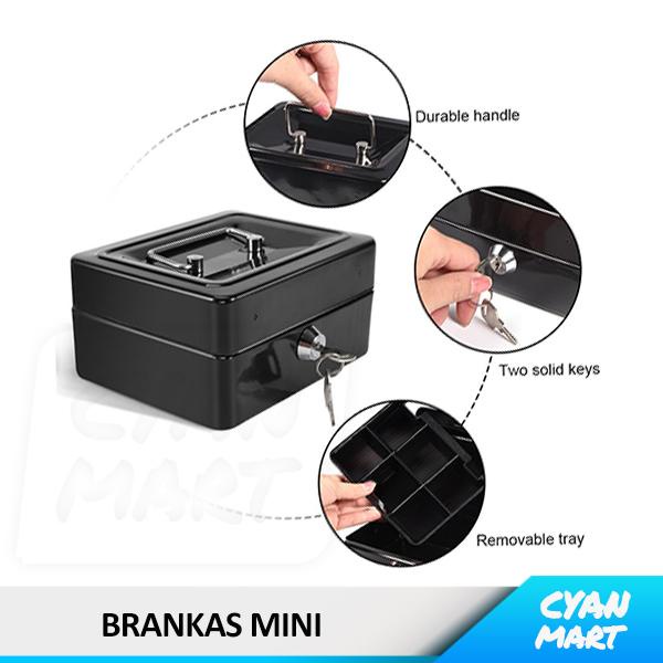 Brankas Mini Cash Drawer Safety Box Kotak Uang Laci Kasir Multiguna