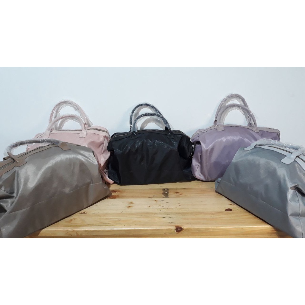 BJ60035 - BLACK/GRAY/KHAKI/PINK/PURPLE/REDWINE - TAS GYM TRAVEL BAG DUFFELL BAG NYLON KOPER TAS BEPERGIAN WANITA FASHION IMPORT MODIS ELEGAN TERMURAH TERLARIS TERBARU BAGSTORE JAKARTA TAS BATAM ZC0035 MIRIP CR7861