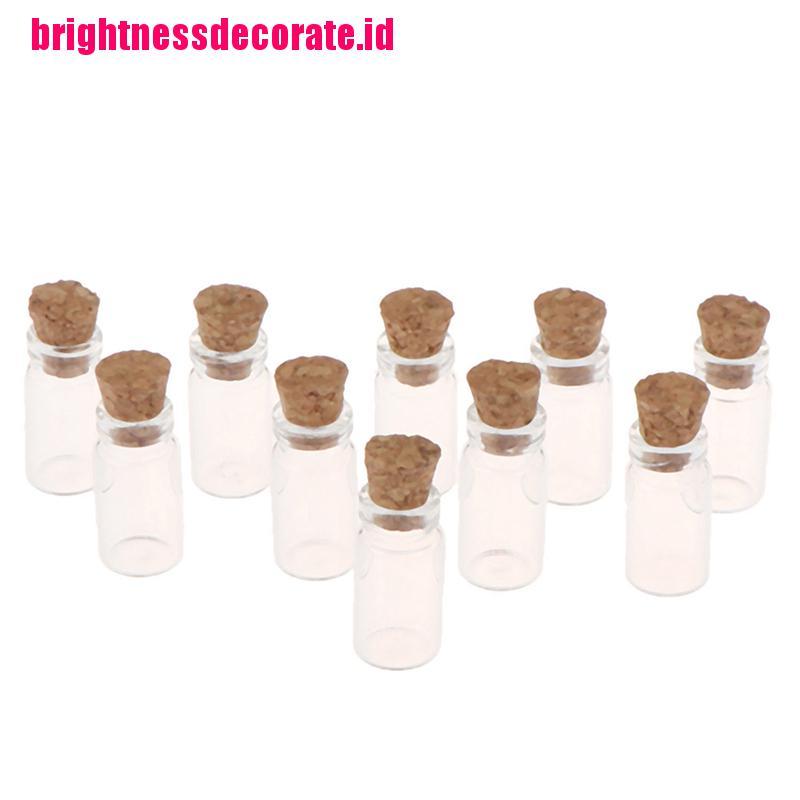 BrightID 10Pcs 1:12 Dollhouse Miniature Glass Bottle Jars Food Storage Kitchen Accessorie