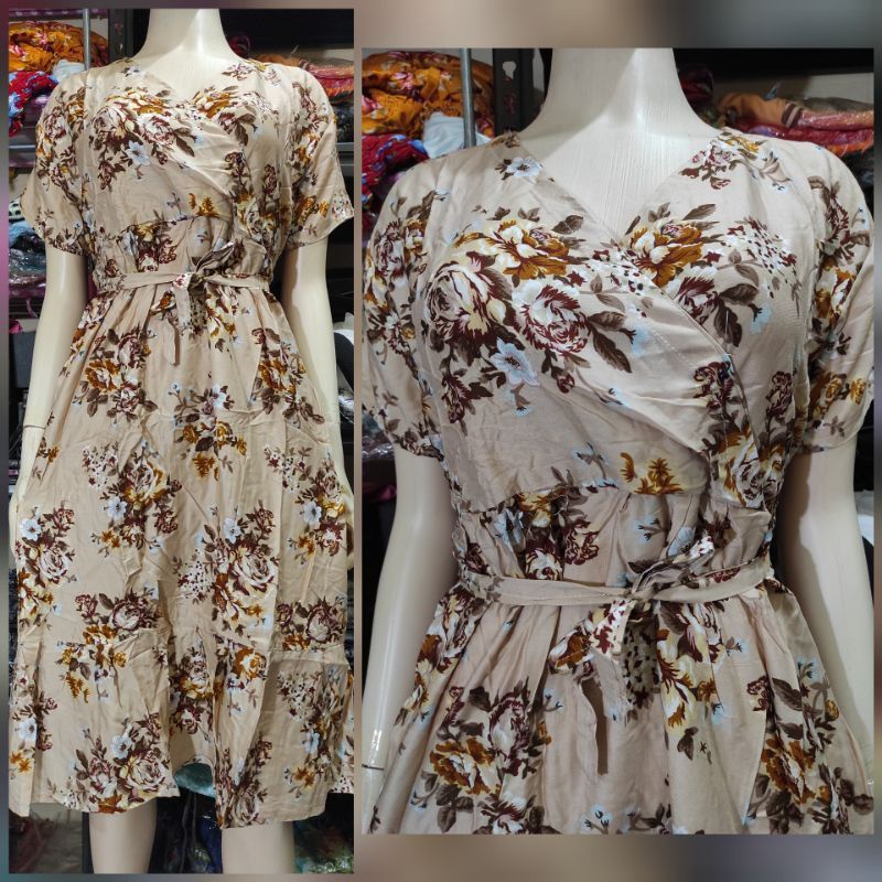 Daster bali Kimi Kimono Busui Pendek Ruffle LD 110/XL