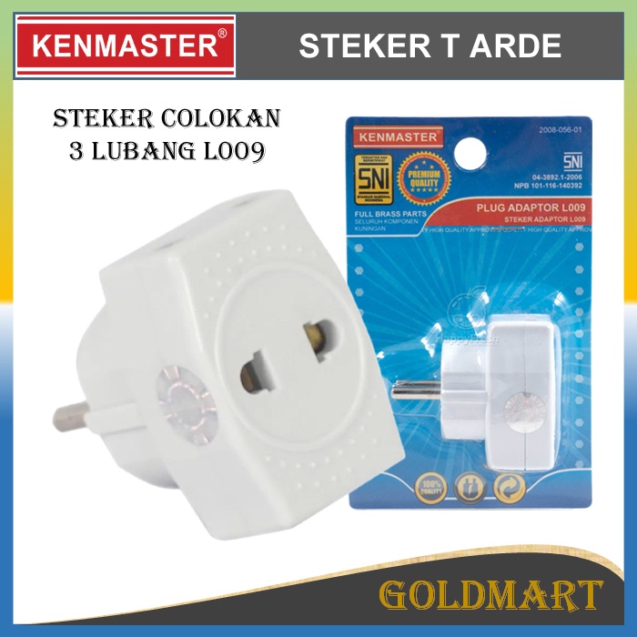 Steker Colokan Listrik 3 Lubang - Kenmaster Plug Adaptor Steker T L009