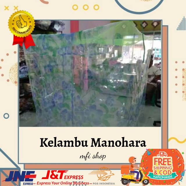 KELAMBU GANTUNG KOTAK KELAMBU MANOHARA UKURAN 180x200