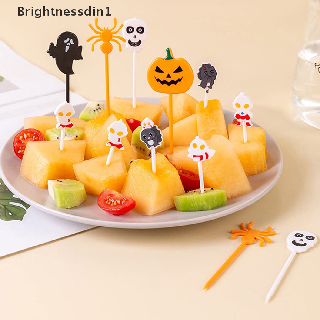 10 / 6 Pcs Garpu Buah / Kue Desain Kartun Bahan Plastik