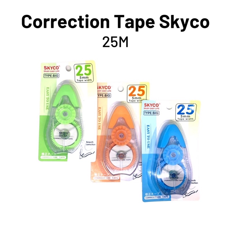 

TAPE CORRECTION 25 M SKYCO PER PCS