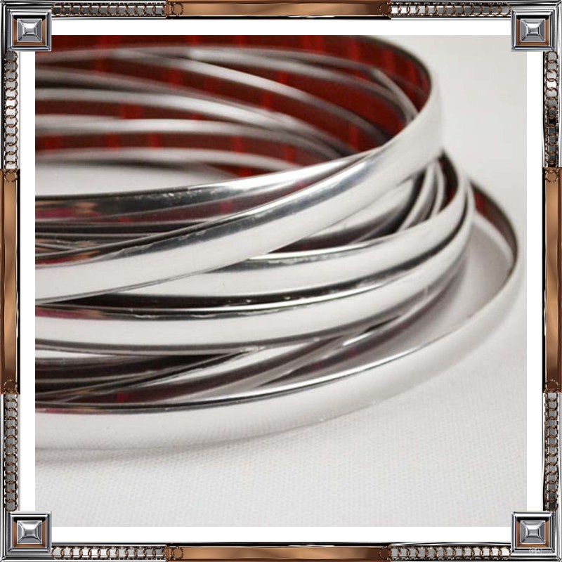 GS8 6mmx15M Lis Dekorasi Interior Eksterior Mobil Moulding Chrome Trim Strip QEEPY C3578 - Silv