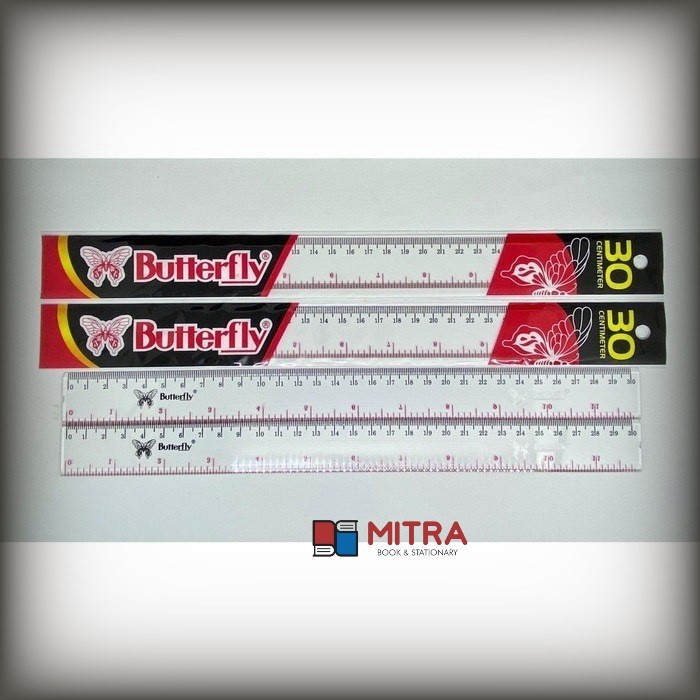 

Penggaris 30 cm Butterfly Bening