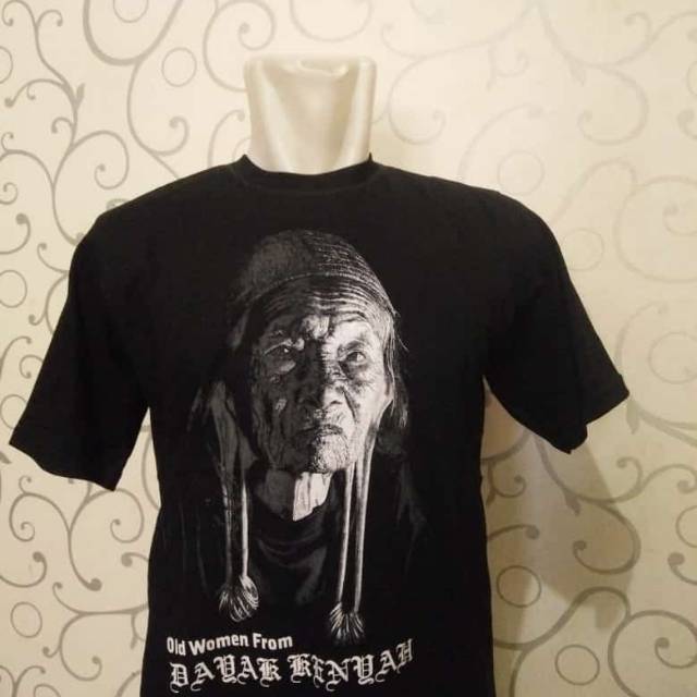 Ready baju kaos etnik design dayak Kalimantan