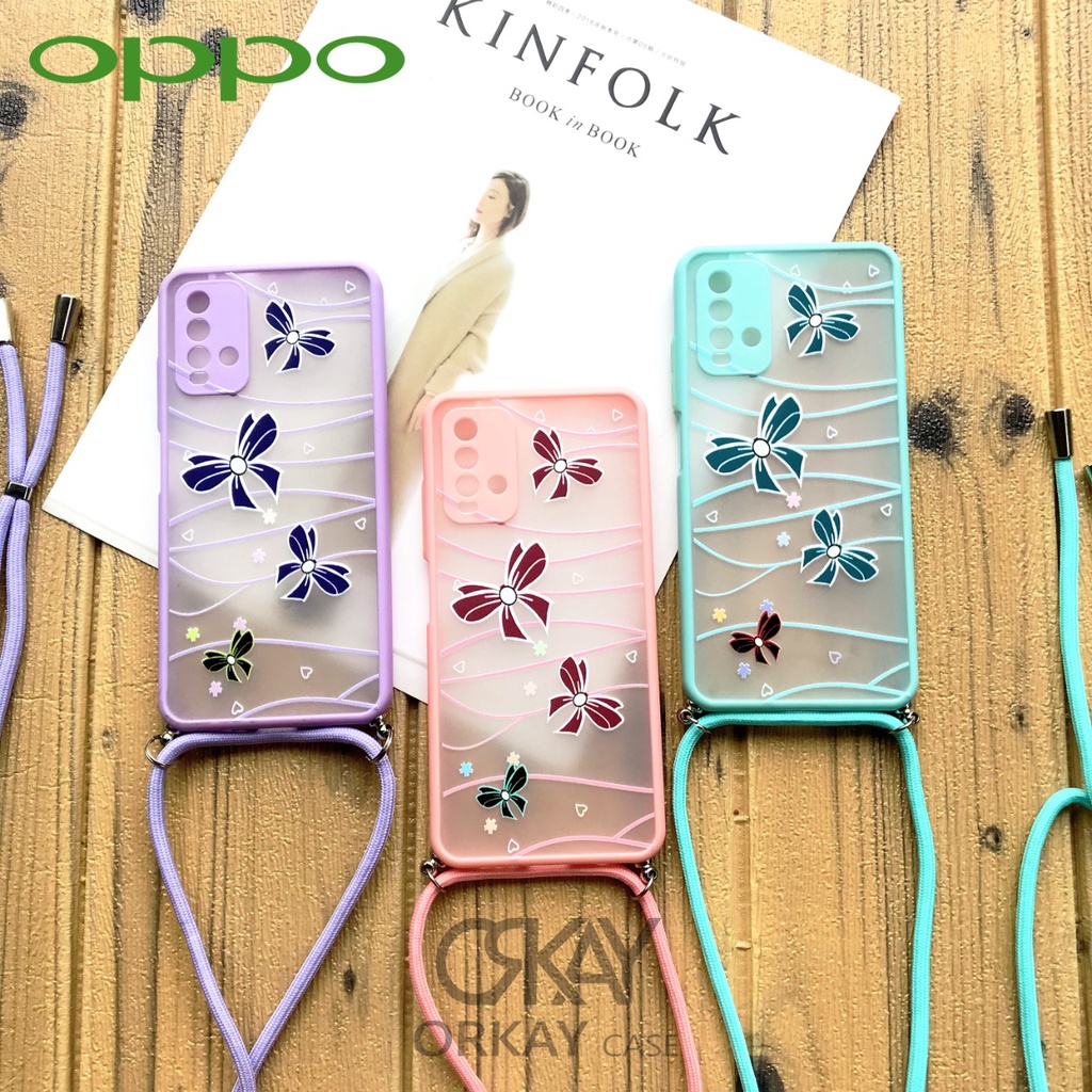 Case Motif Pita Sling Lanyard Oppo A15 A16 A1K A31 A37