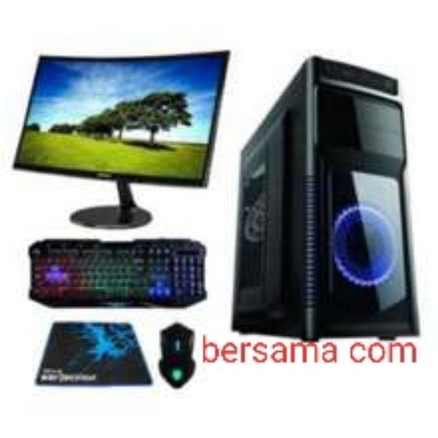 PC Gaming Intel Cote i7 2600 RAm 16 Gb SSD 120 GB with Vga  GT1030 2GB  include 24 inch Curved