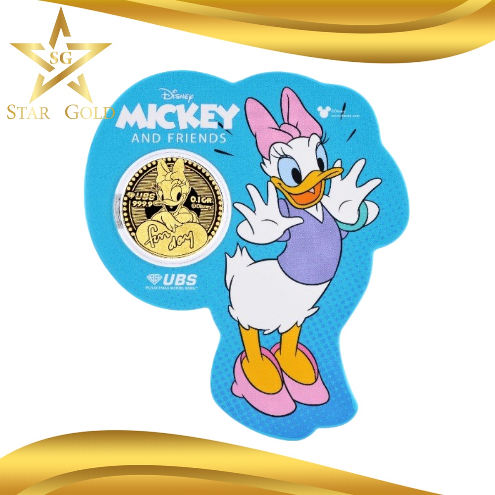 Star Gold Emas Logam Mulia Mini Ubs Disney Daisy 0.1 Gram