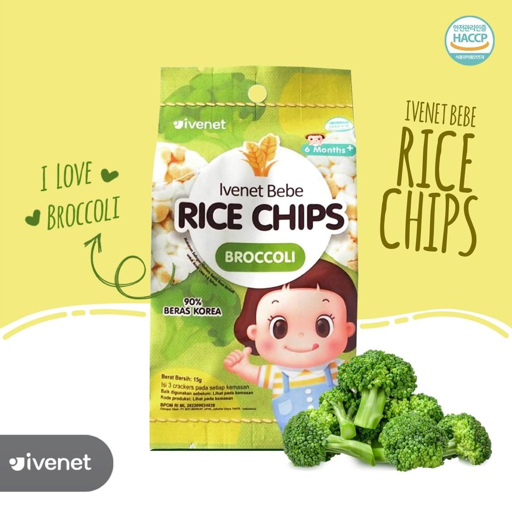 IVENET BEBE RICE CHIPS 15GR / IVENET / MAKANAN BAYI / MAKANAN ANAK