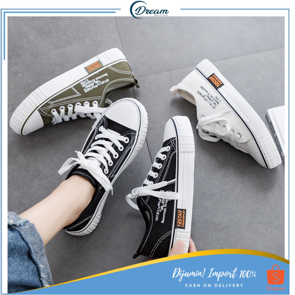 COD [ BAYAR DITEMPAT ] Sepatu Wanita Kanvas Canvas Shoes Import Canvas Shoes Original 101