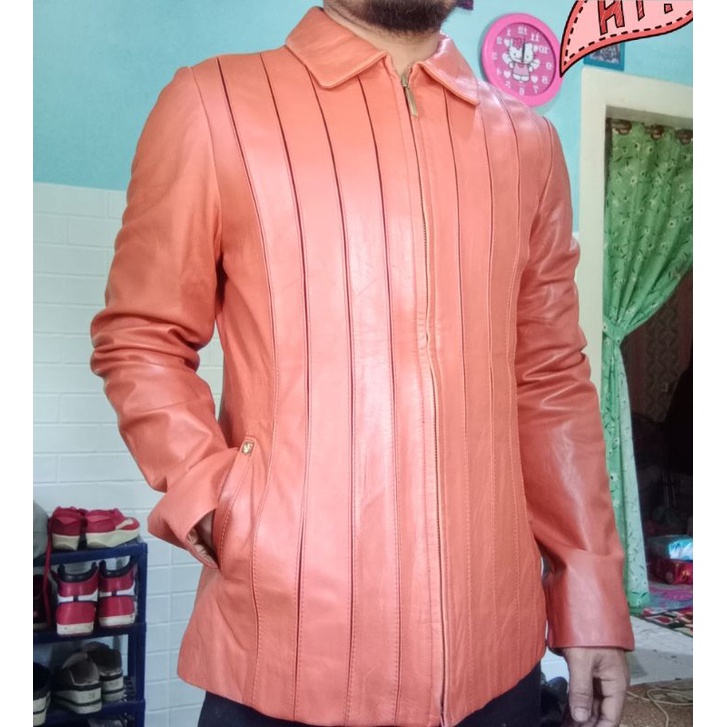 jaket kulit asli domba jaket wanita