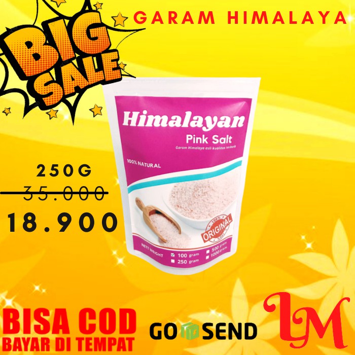 

Garam Himalaya 250 GRAM pink salt himsalt Him salt ORIGINAL 100 % himalayan pink salt rock salt