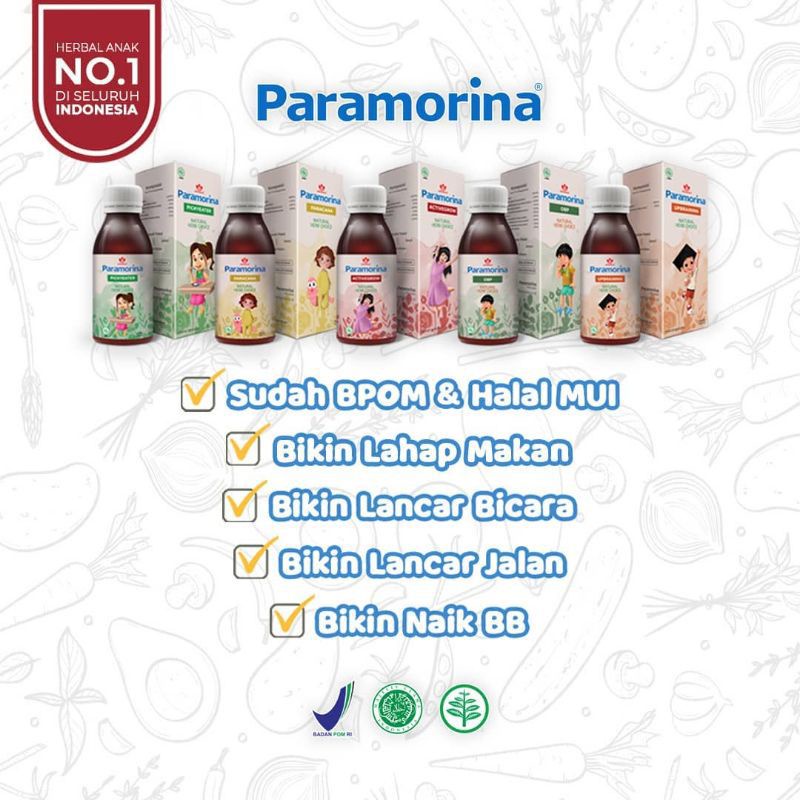 PARAMORINA HERBAL ANAK ORIGINAL 100% BPOM UNTUK USIA 11 BULAN - 12 TAHUN