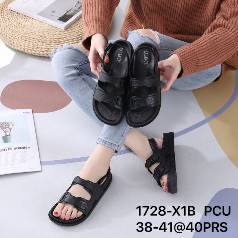 [RESTOCK] Sandal Tali Wanita Karet Import BALANCE Ban 2  / 1728-X1B / B2