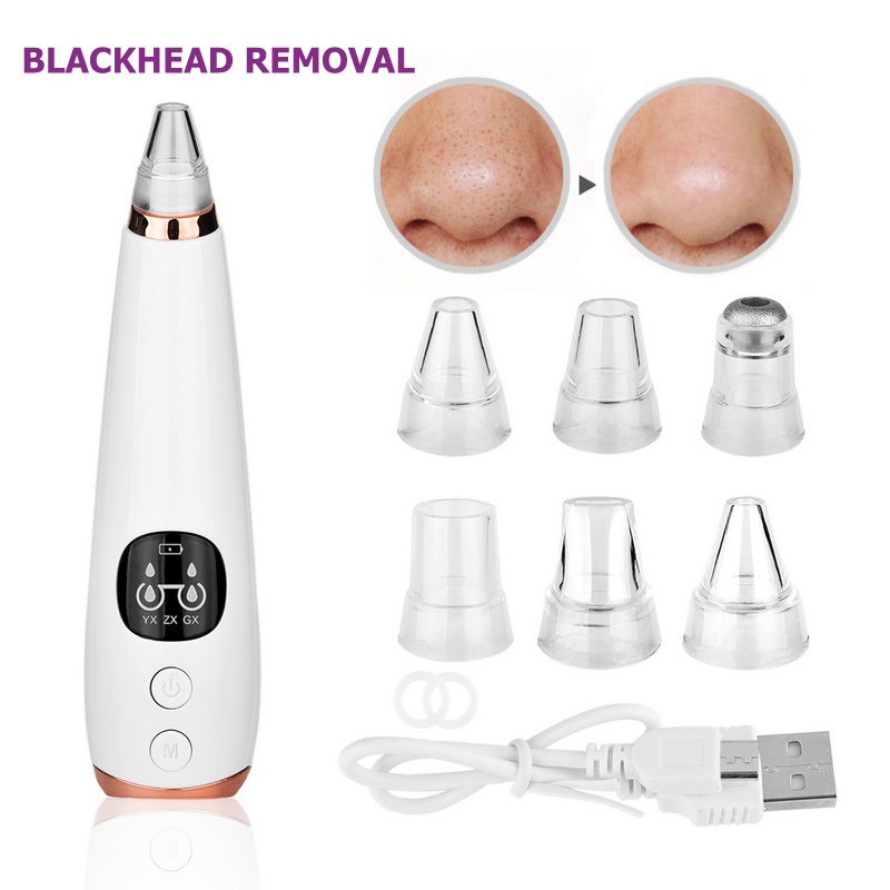 Blackhead Remover Komedo Pemanas Listrik Wajah Jerawat Pori Cleaner Vakum Komedo