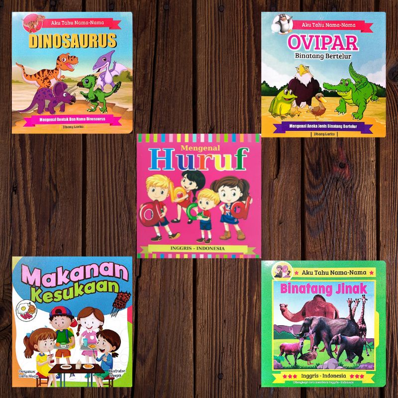 board book anak 15x15cm