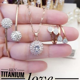 TiTanium set perhiasan wanita R66