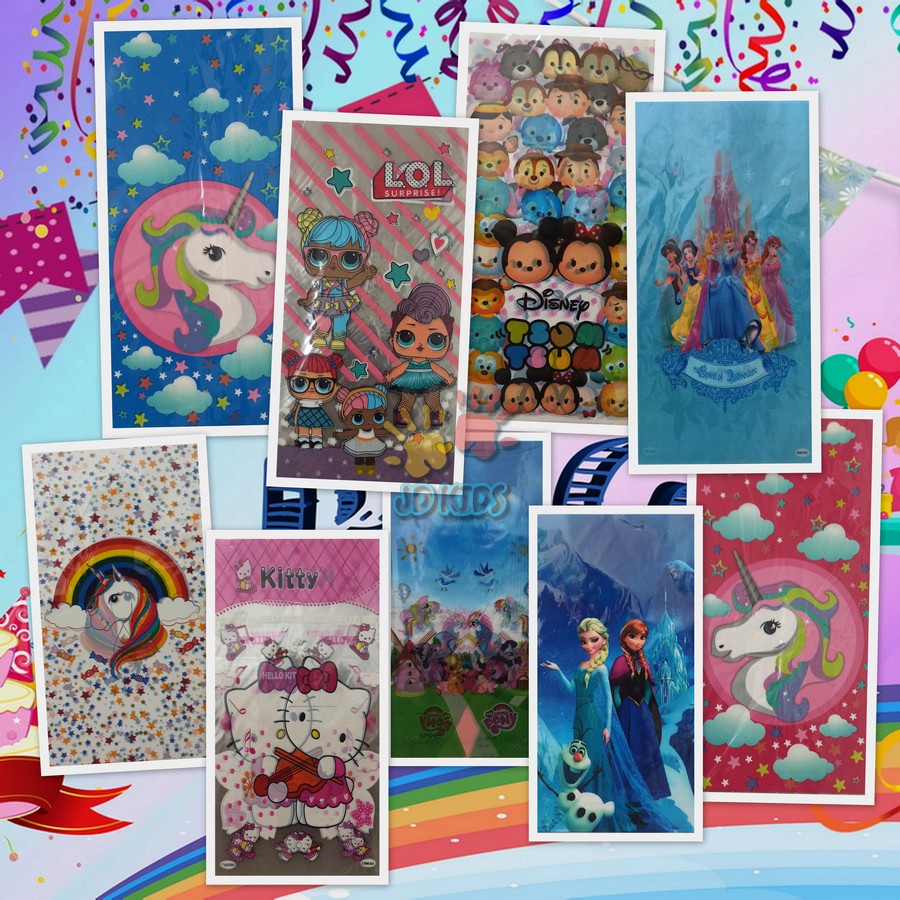 

24x50 Kantong Snack Ultah Party Karakter MICKEY MINNIE KITTY LOL SOFIA PRINCESS