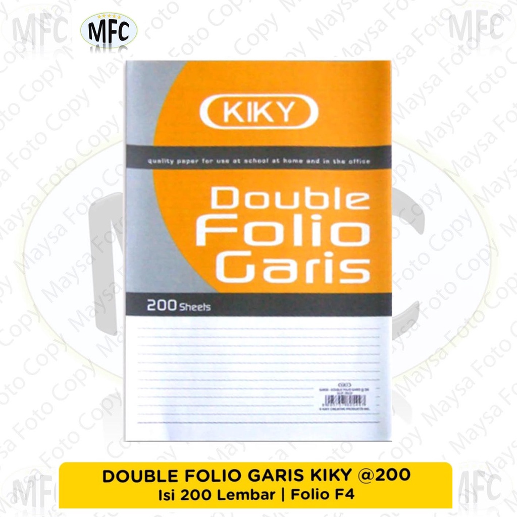 

HJK KIKY Kertas Double Folio Garis (DFG) Isi 200 Lembar