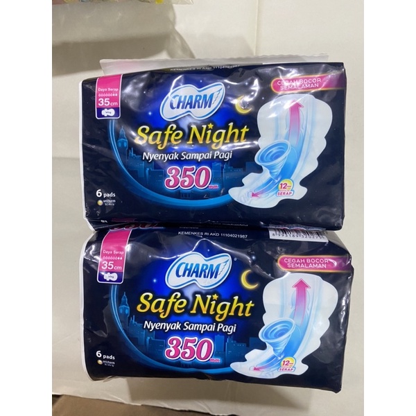 CHARM SAFE NIGHT 35cm ISI 6pads