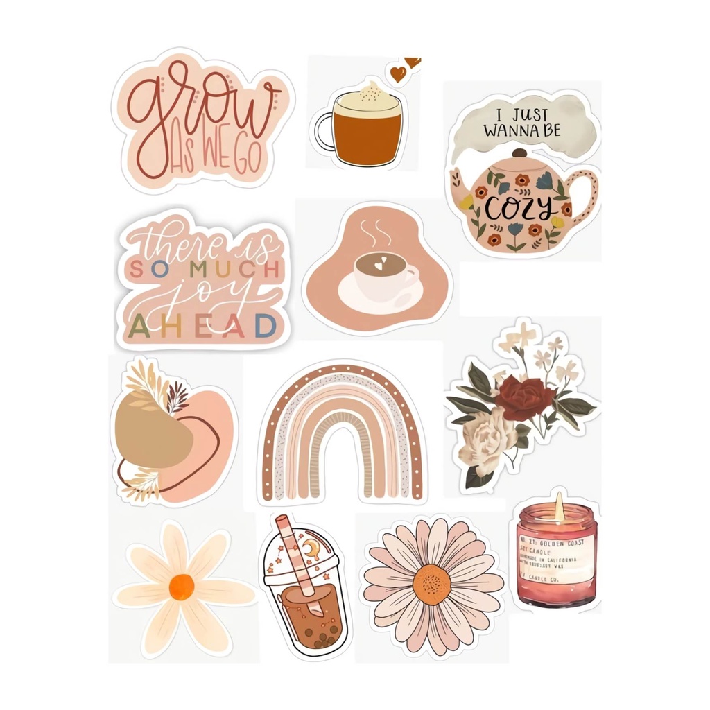 

(BISA COD) STIKER AESTHETIC EARTH TONE EDITION I | STIKER TUMBLR | STIKER HP | STIKER DIARY