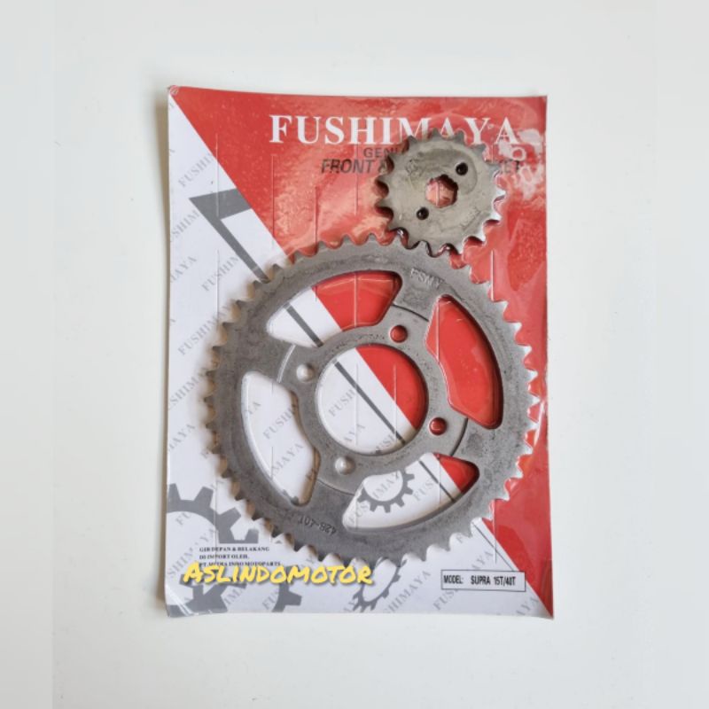 Gear Press Gir Set Depan Belakang Supra Lama - Supra X 15T - 40T