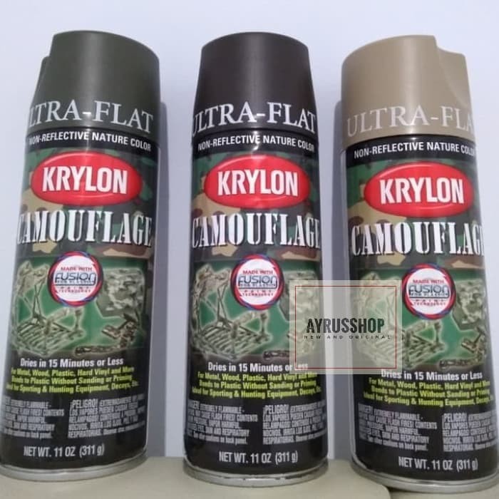 KRYLON Cat Semprot Motif Army Camouflage-Kamuflase Flat Doff