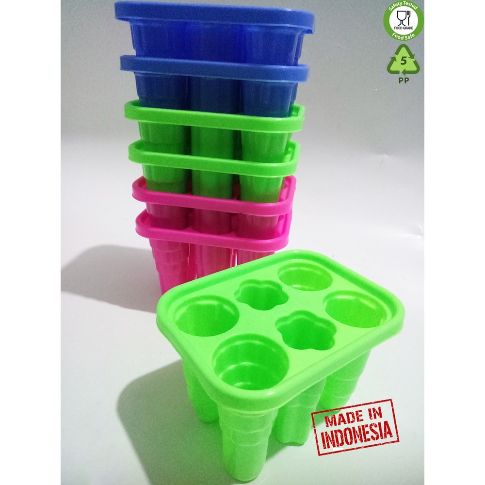 Cetakan Es Lilin / Lolly / Jelly Stik Motif Cornelius - Ice Tray Stick Cetakan Agar Isi 6 Stik