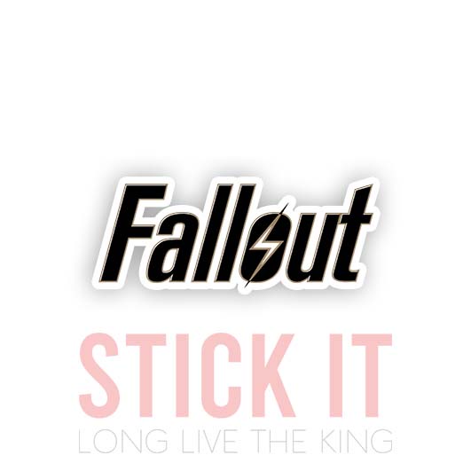 

Stiker sablon setrika DTF kaos baju sticker vinyl Fallout gamer 128
