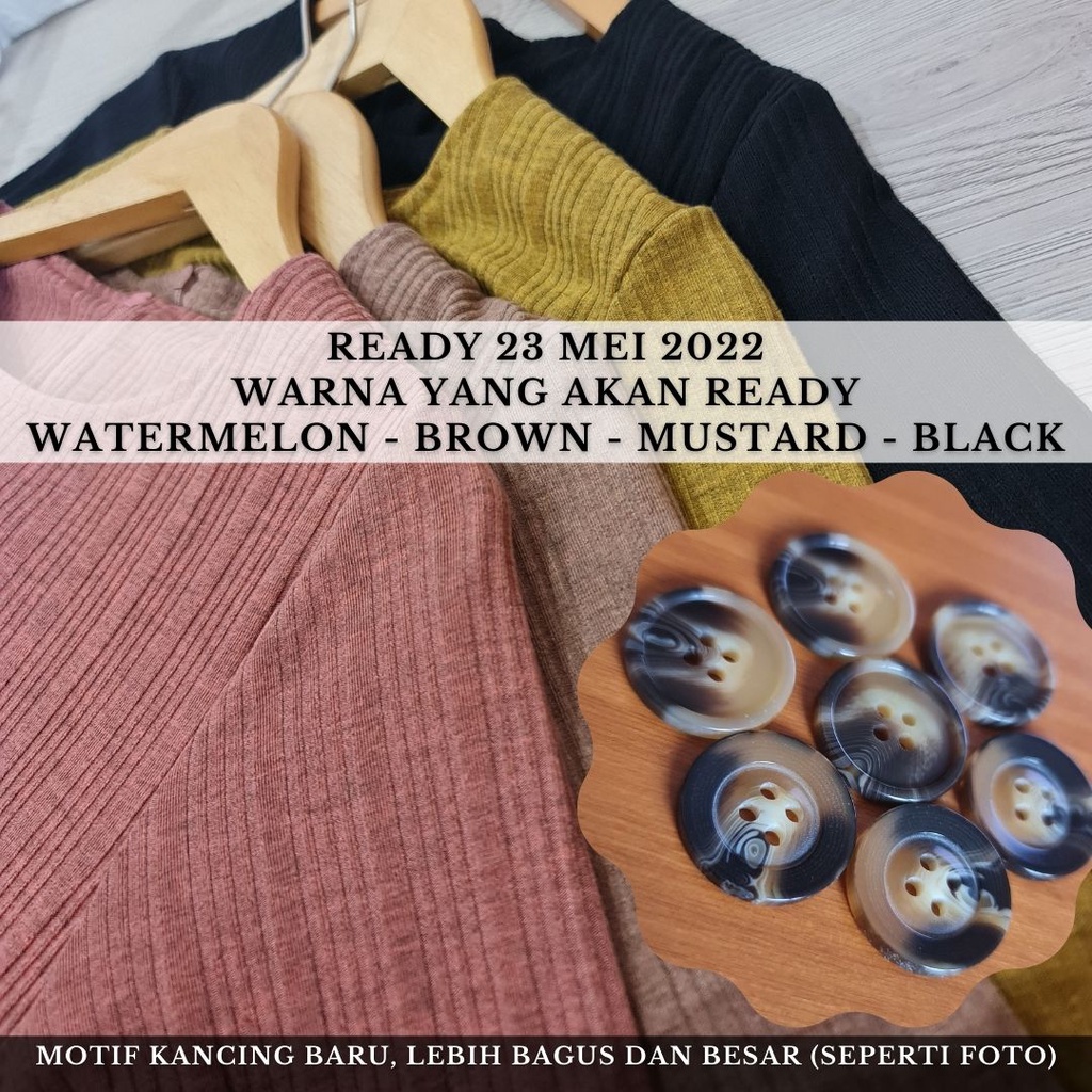 !! PO READY AKHIR JUNI !! 4401 KATLYA BUTTON KNIT SET ROK-1