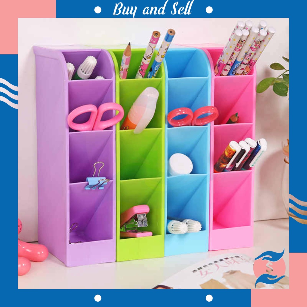 

BUYANDSELL (COD) Rak Mini Tempat Pena Kantor Color 4 tingkat / Stationery Office Storage Box / Multifungsi untuk Alat Tulis Kantor U83
