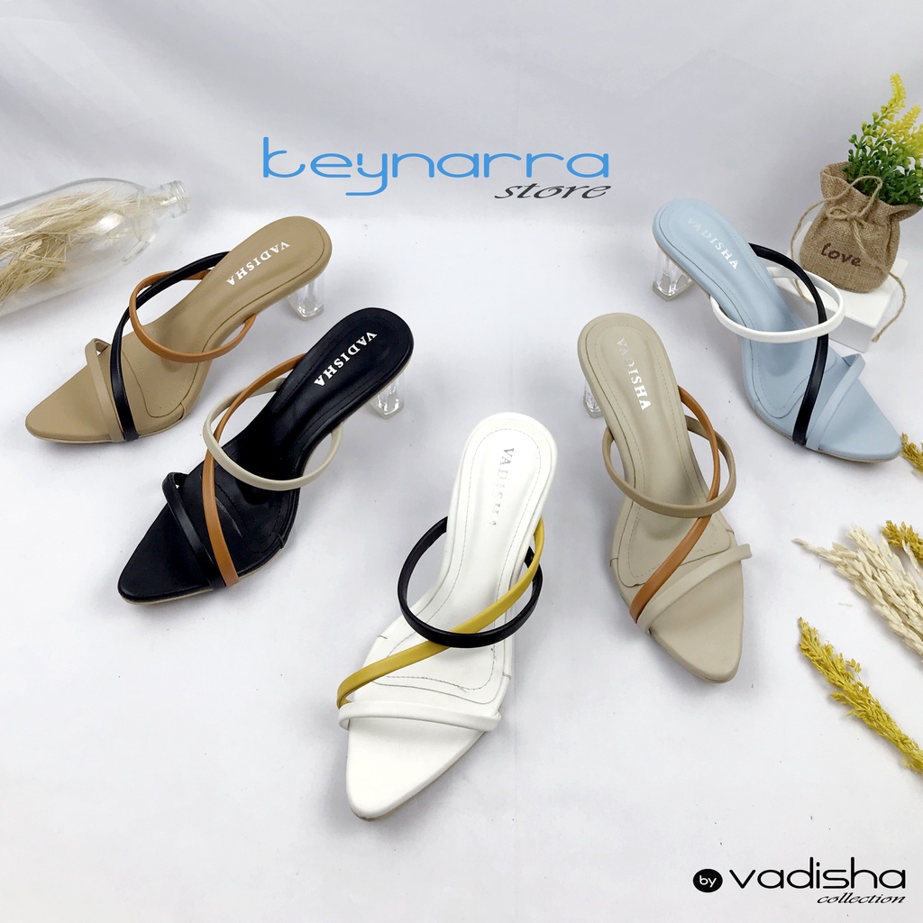 Vadisha  BELLA Sendal Wanita, Sendal Heels/ Sendal Hak Kaca 7cm CM-507 By. Keynarra