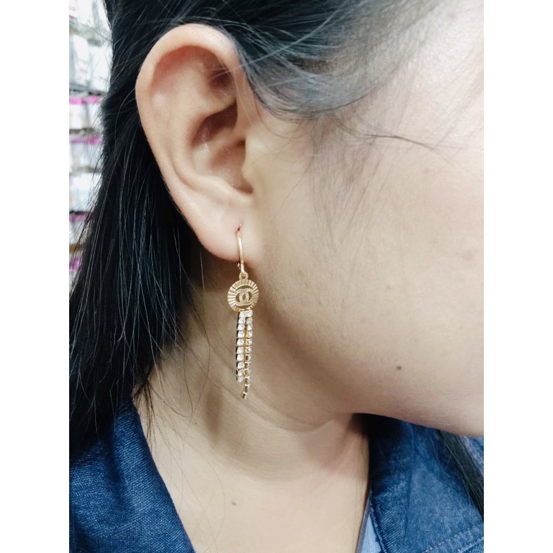 anting wanita //anting jurai permata//perhiasan lapis emas //anting