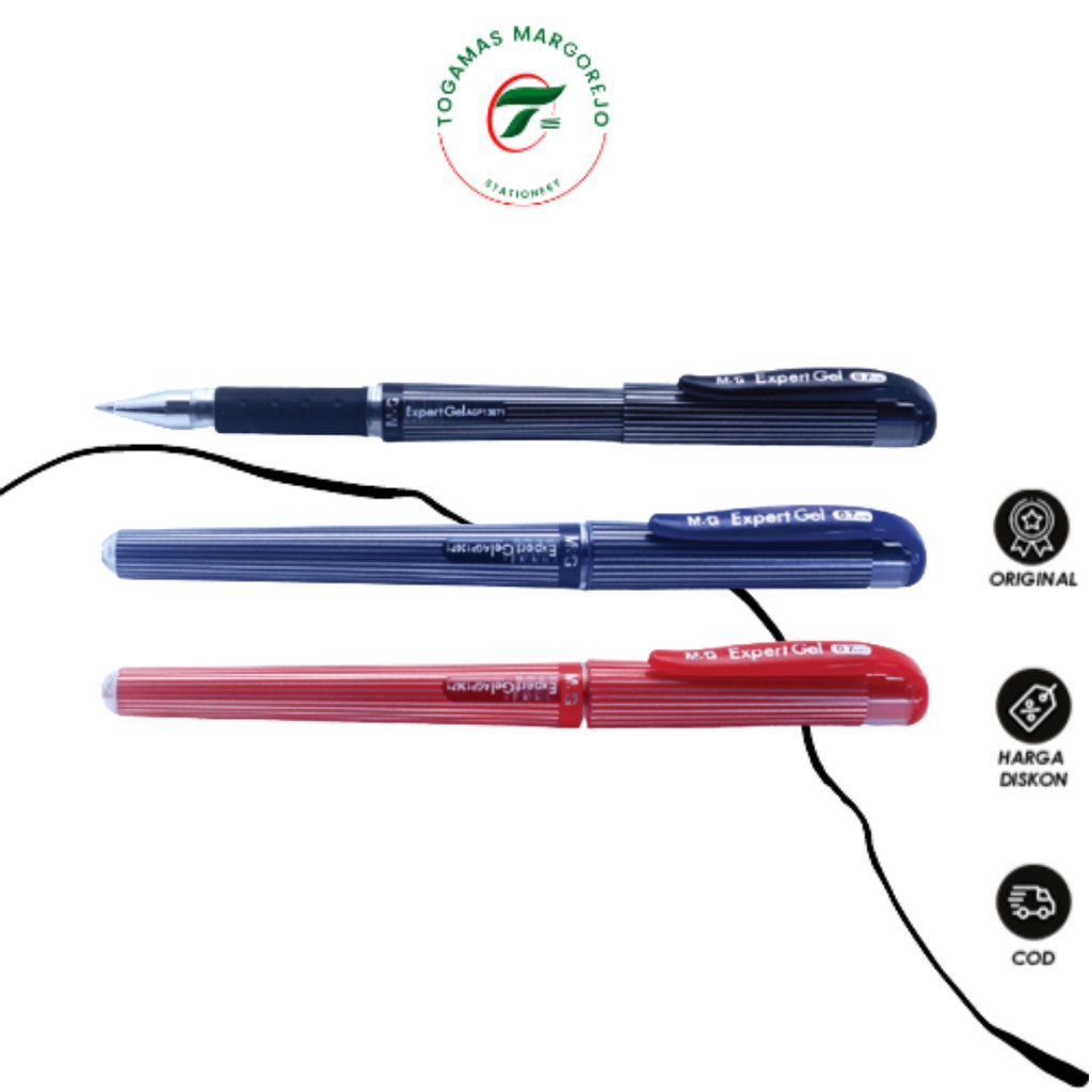 

PULPEN BALLPOIN BALLPEN GEL 0.7MM ELEGANT RUBBER GRIP AGP13671-B M&G
