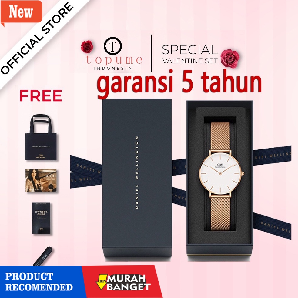 Jam analog wanita terbaik- Jam Dw Original Wanita Anti Air jam tangan Dw With Paket box + Paperbag +