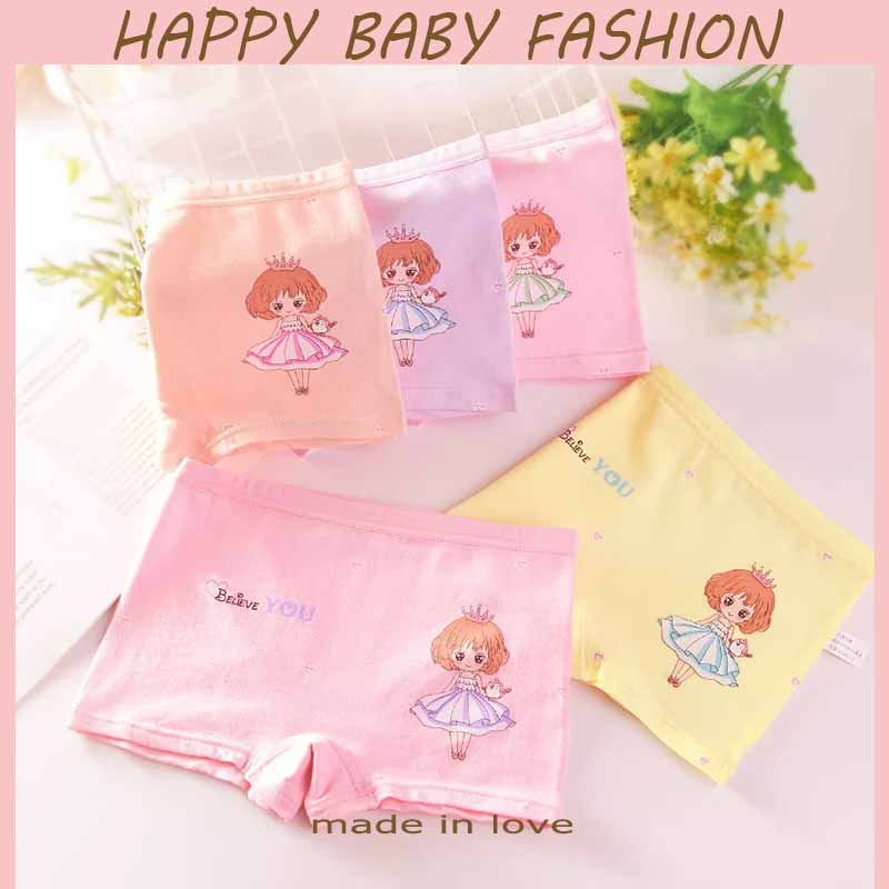 (2-12 Tahun)CD011 Celana Dalam Boxer Anak Perempuan Motif Princess Fashion IMPOR