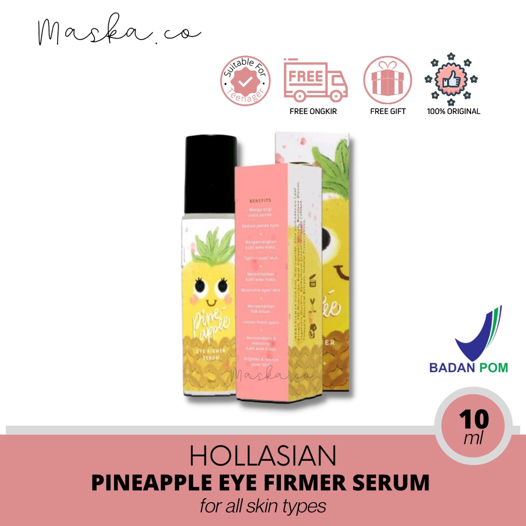 HOLLASIAN PINEAPPLE EYE FIRMER SERUM EYE SERUM PENGHILANG MATA PANDA DAN KANTUNG MATA