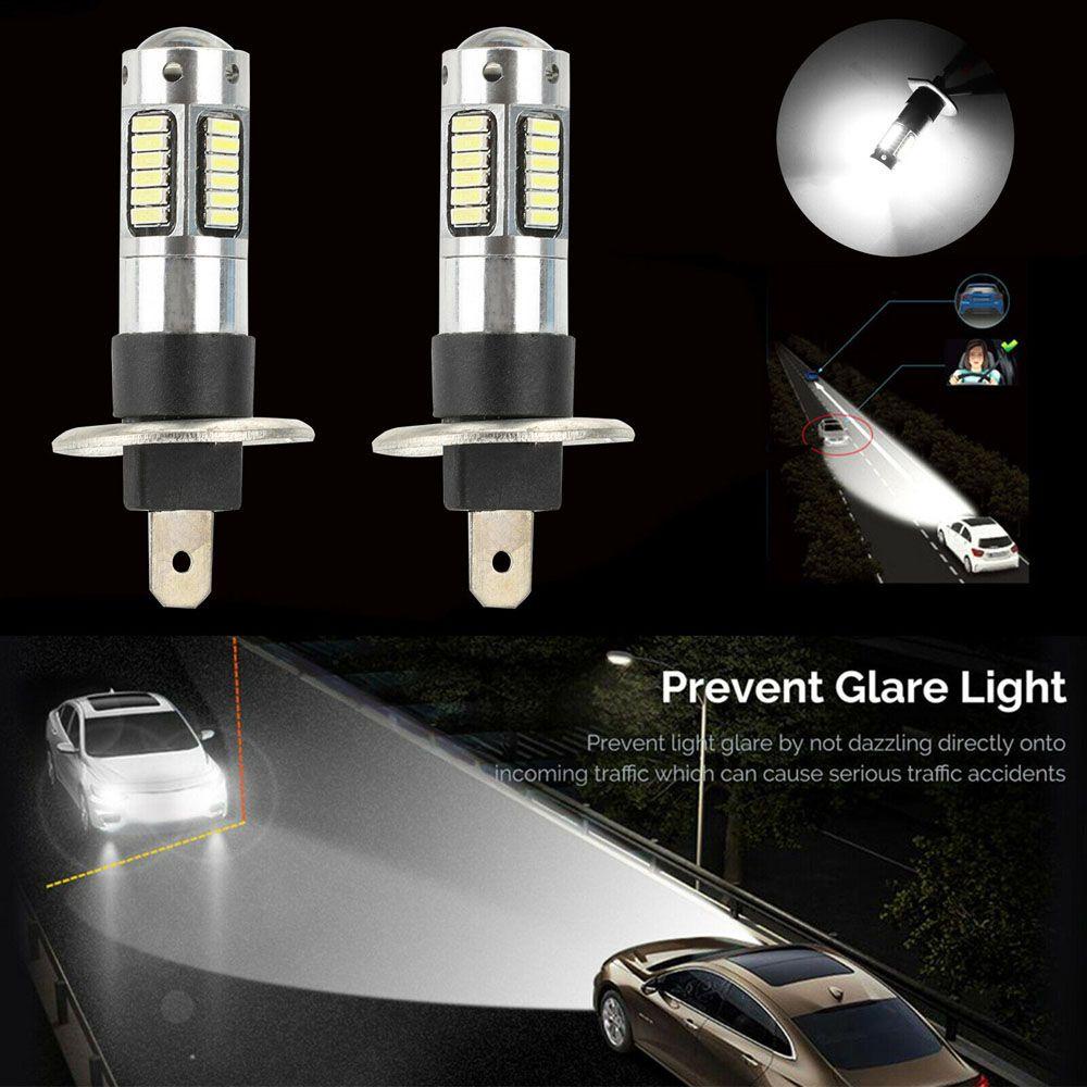 Lanfy Lampu Mobil Tahan Lama Kualitas Tinggi Car-styling 4014 Chip Light Bulb H1 6000K Lampu LED