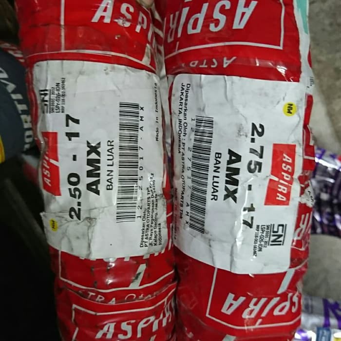 Paket Sepasang Ban Luar Trail Kembang Tahu AMX 2.50 & 2.75 ring 17