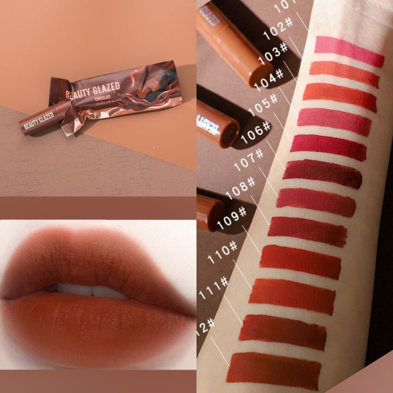 [BISA COD][ORIGINAL] LIP GLAZED CHOCOLATE MATTE FINISH