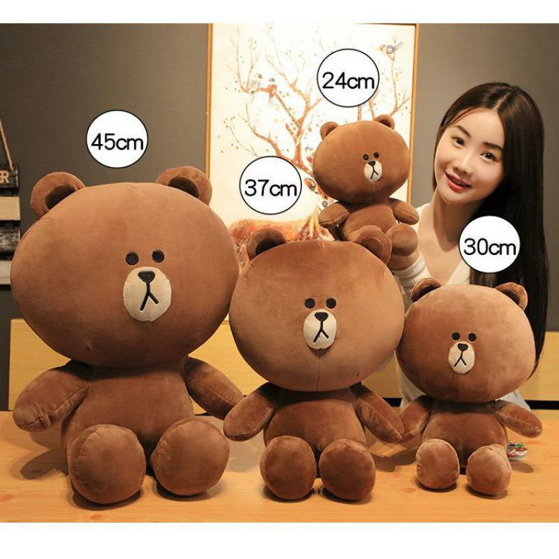 BONEKA LINE ORIGINAL BROWN IMPORT UKURAN 37CM Dan 30 cm