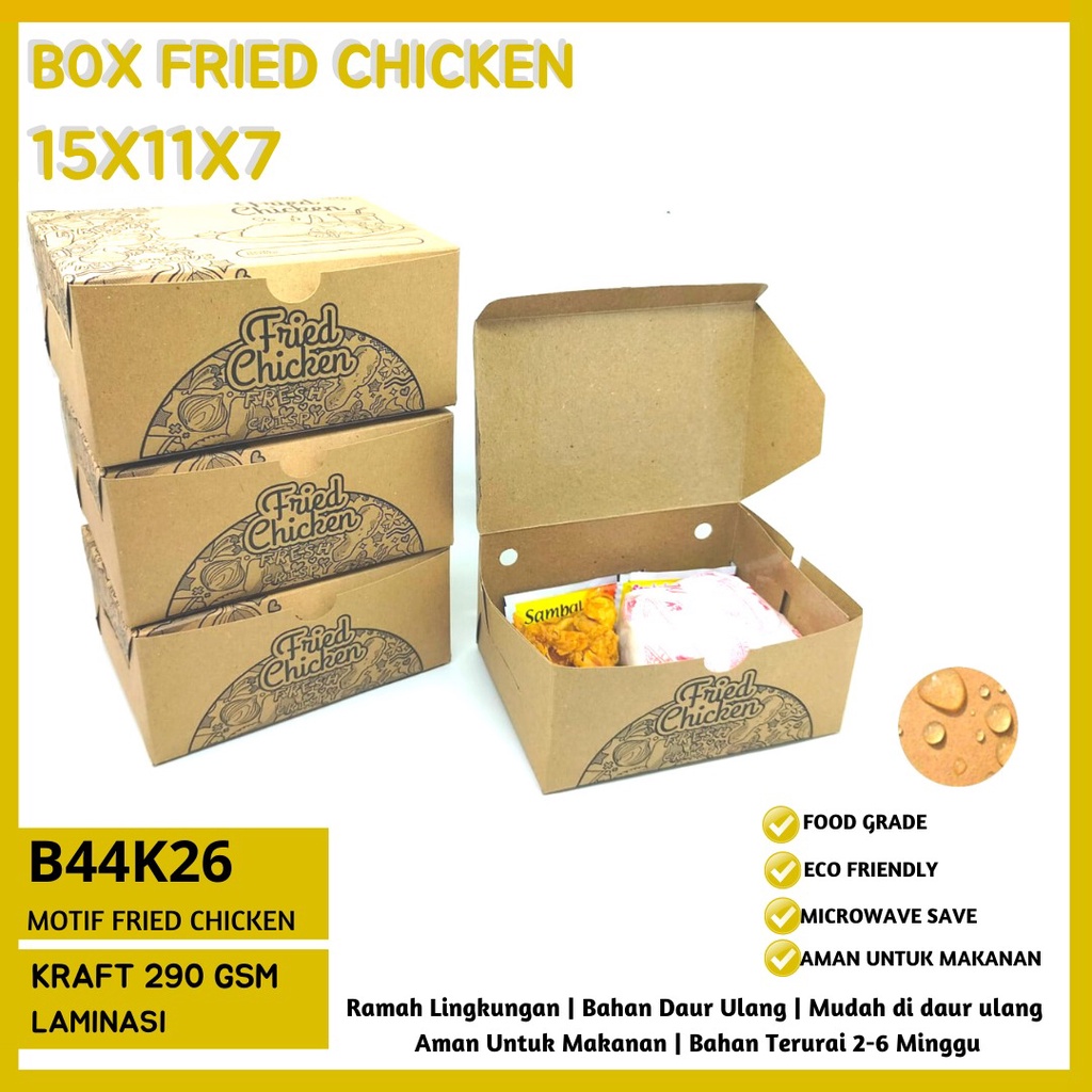 Dus Fried Chicken Dus Ayam Goreng (B44K26-15X11X7-Laminasi)