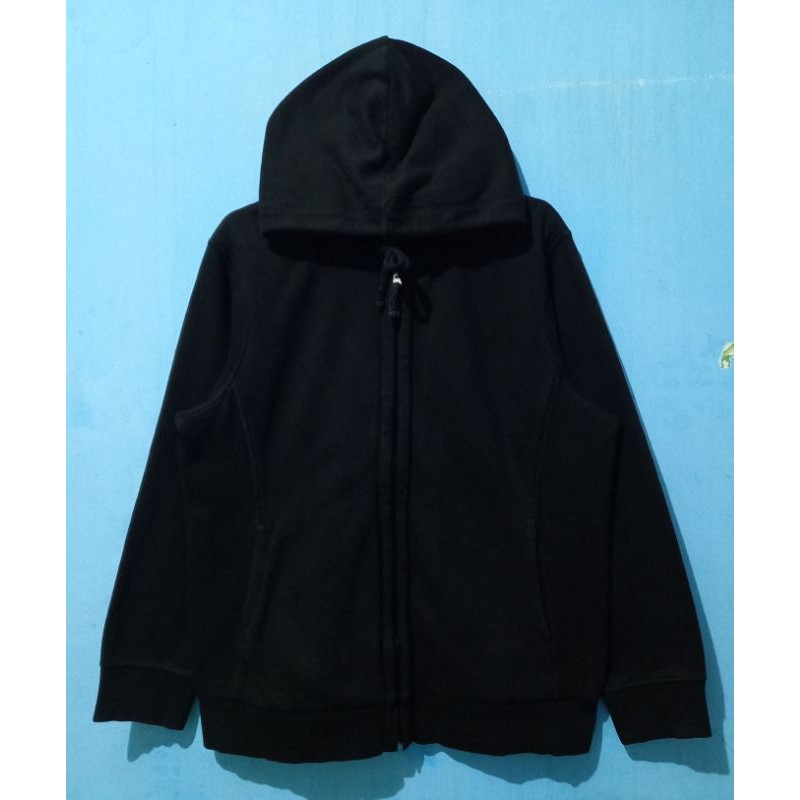 jaket hoodie uniqlo zipper serva bekas/second brand original
