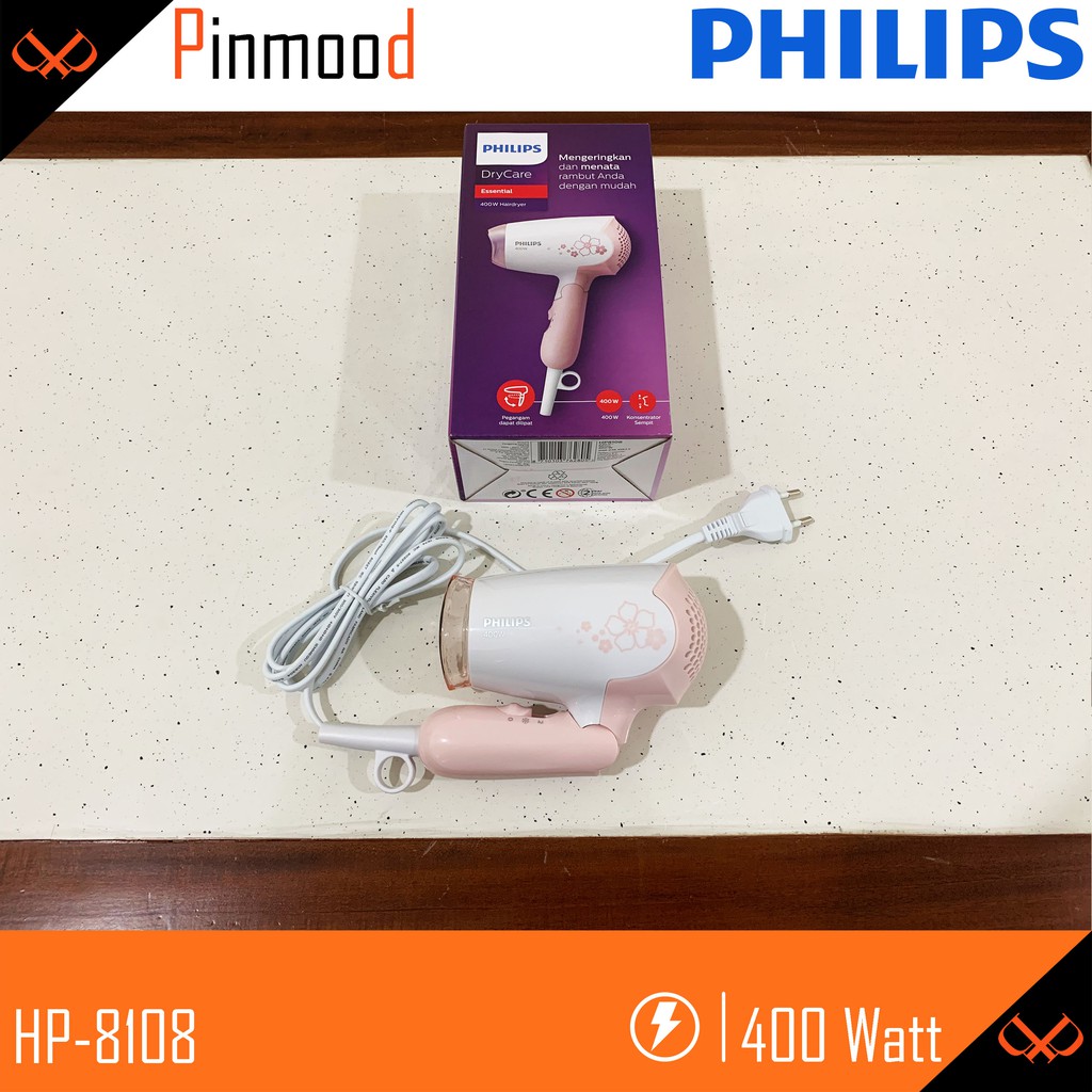 PHILIPS HP-8108 DRY CARE HAIR DRYER / PENGERING RAMBUT TRAVEL [ 400 Watt ]  MINI KECIL LIPAT MURAH