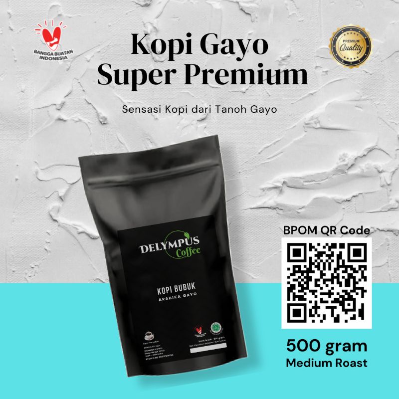 

Delympus Kopi Arabika Gayo Super Premium 500 gram - Bubuk