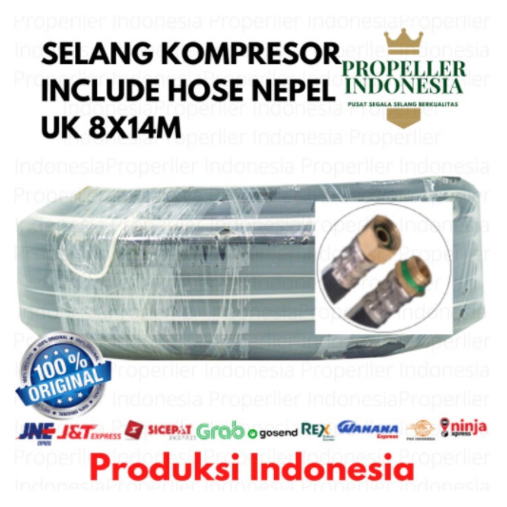 Selang Paket Kompresor Hitam 15M Hose Selang Kompresor Angin Selang Kompresor Angin