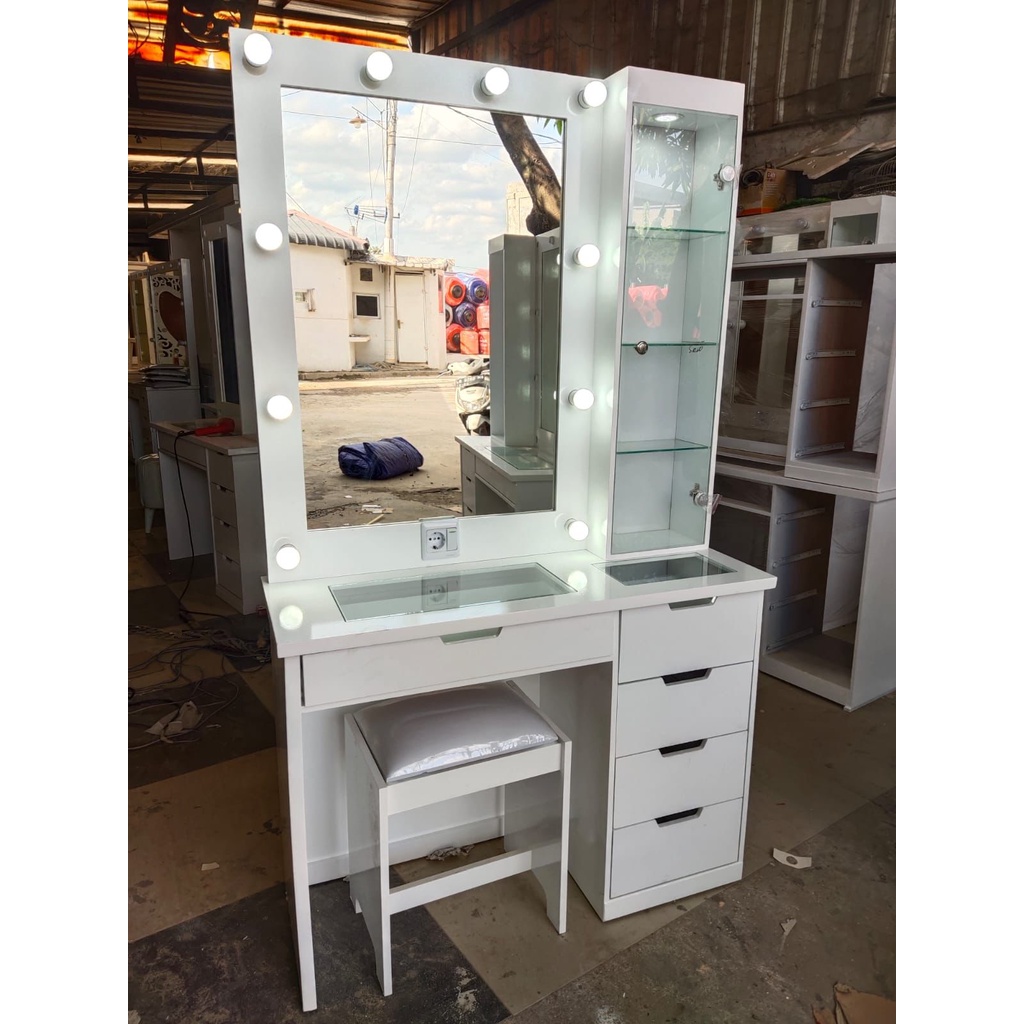 Meja Rias Minimalis / Meja Rias Kaca / Meja Rias Sliding