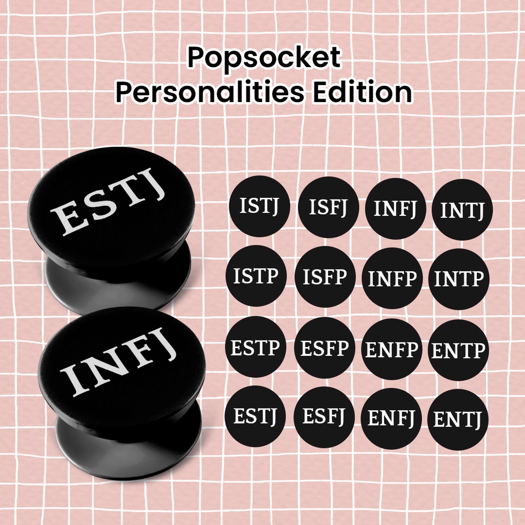 Popsocket Griptok MBTI 16 Personalities Kepribadian Pop Socket